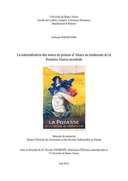 MEMOIRE la nationalisation des mines de potasse Page 001