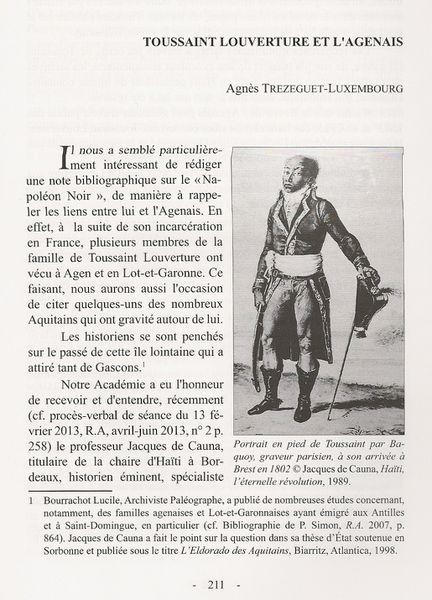 Placide Louverture Revue de l'Agenais 3