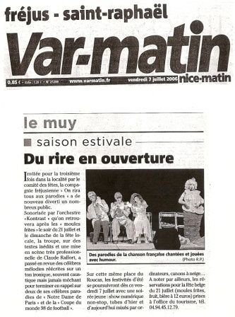 Var matin 7 juillet 2006