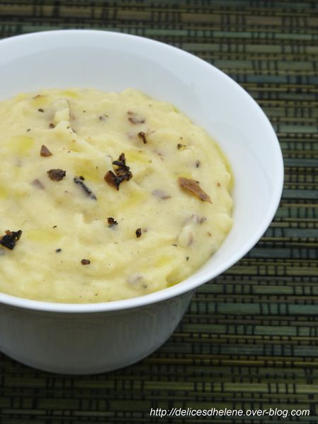 Purée de pommes de terre aux éclats de truffe