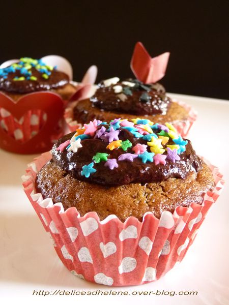 cupcake marbré chocolat noir