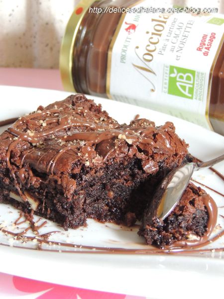 brownie chocolat, noisettes et nocciolata (3)