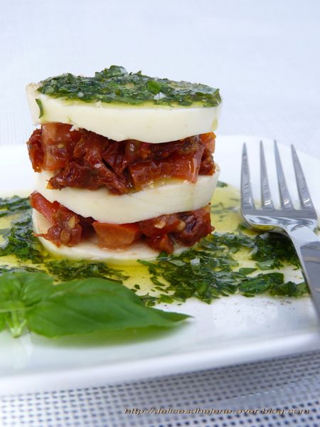 mille-feuille tomate-mozza