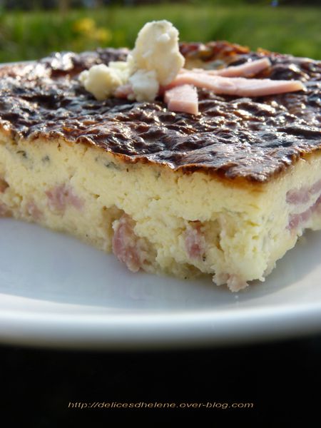 clafoutis jambon-roquefort