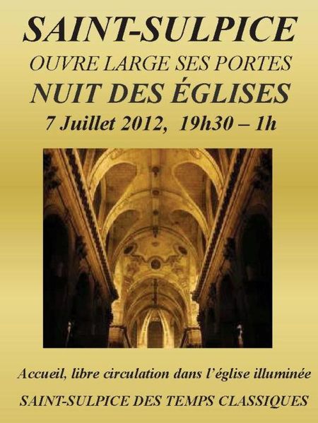 LA NUIT DES ÉGLISES À SAINT-SULPICE