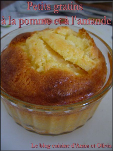 petits gratins à la pomme et à l'amande