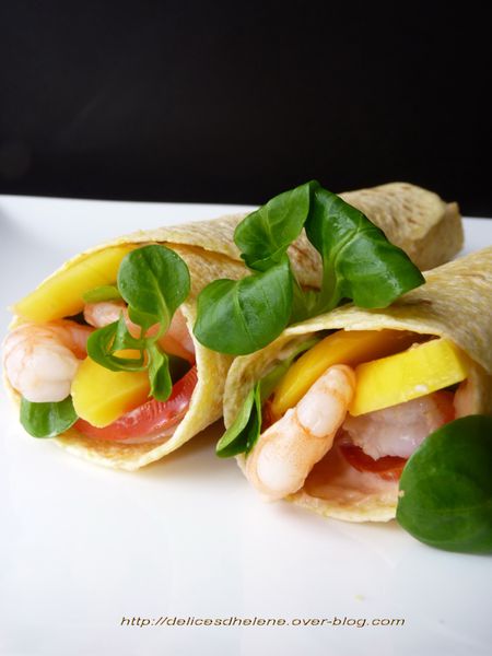 rouleaux crevette-mangue