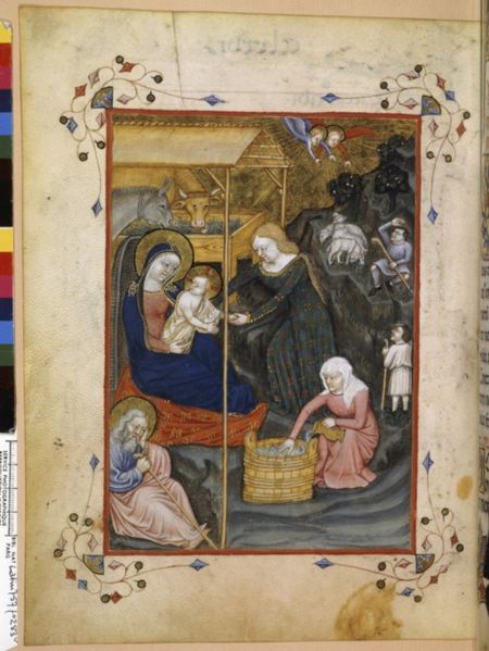 BnF latin 757 f. 283v sage femme et bain Missale ad usum fr