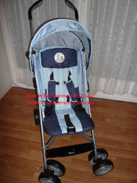 poussette disney bleue