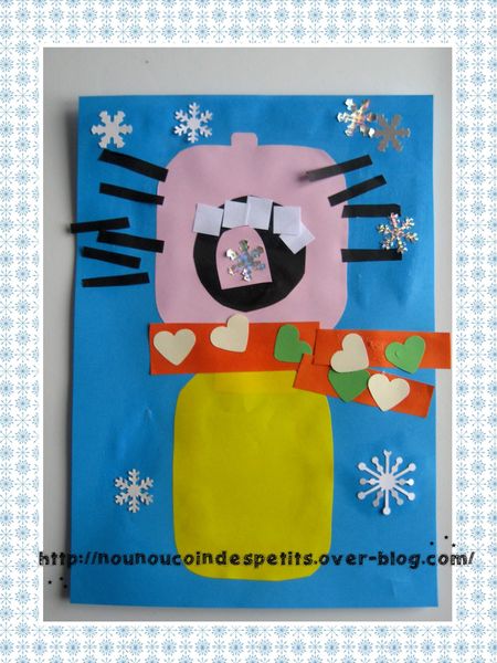 personnage hiver flocon de neige