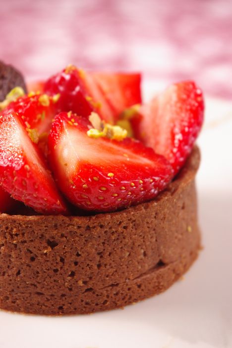 Tarte au chocolat et fraises 7