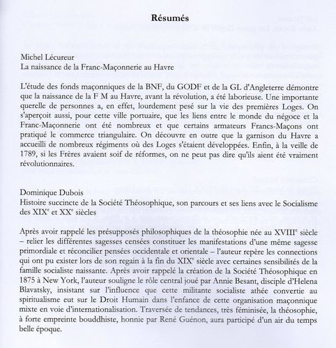 Critica Masonnica3 Résumés1