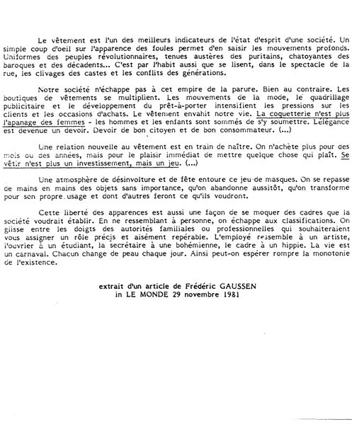 LE VETEMENT