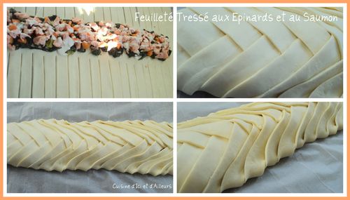 Feuilleté Tressé aux Epinards et au Saumon - 25.06
