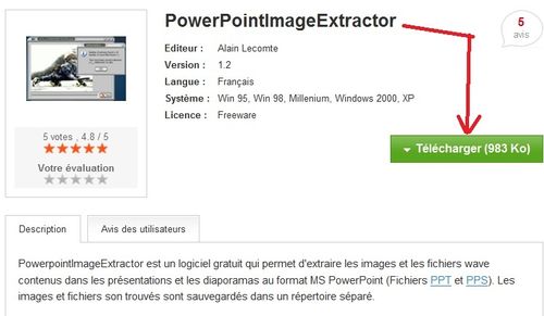 TÉLÉCHARGER POWERPOINTIMAGEEXTRACTOR V1.2 POWERPOINTIMAGEEXTRACTOR V1.2 TÉLÉCHARGER