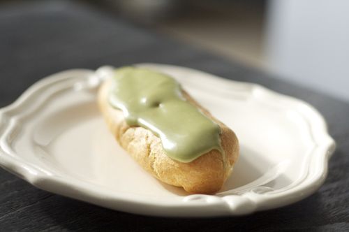 éclair au thé matcha