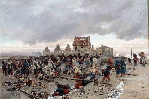 Bivouac apres la deuxieme bataille du Bourget (Neuville)