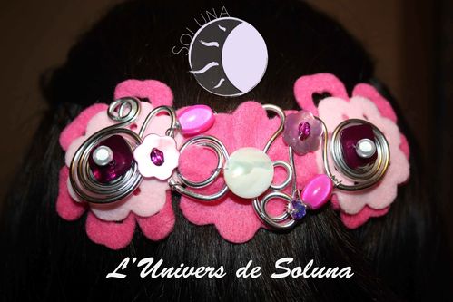 Barrette Rose des vents