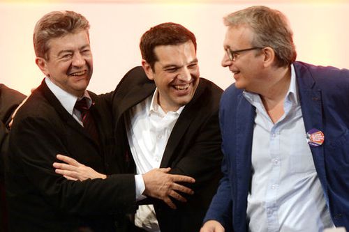 alexis tsipras - pierre laurent - jl mélenchon