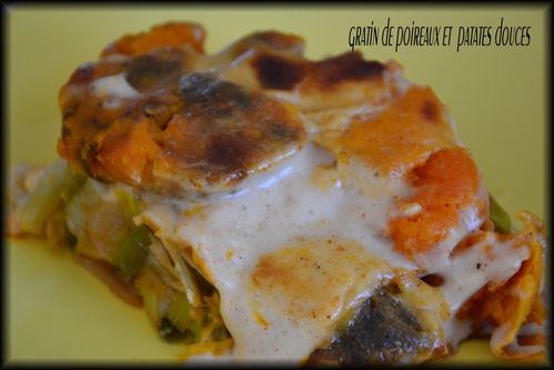 gratin poireaux et patates douces 1