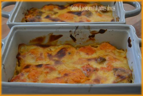 gratin poireaux et patates douces