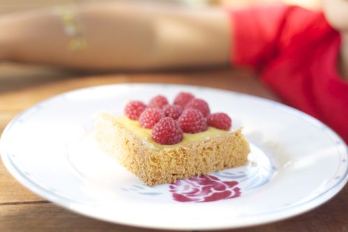 TARTE AUX FRAMBOISES .