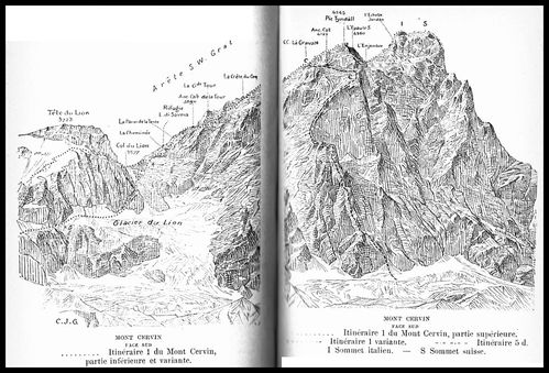 Cervin carte topo 1922