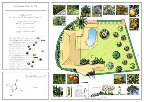 Villa Cap d'Antibes Plan Masse Paysager