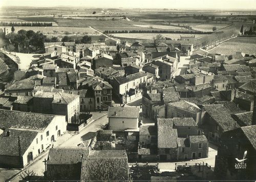 1960 PORTIRAGNES village Vue aér.