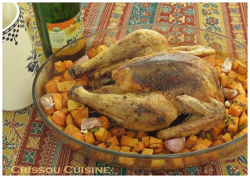 poulet rôti ail et sauge au cidre
