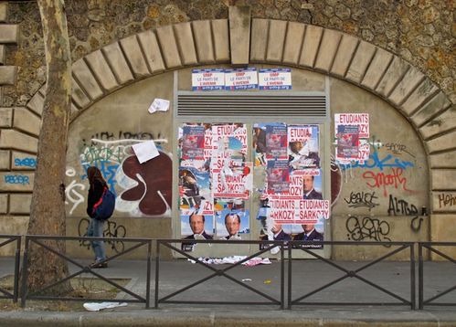 Affiche élections présidentielles Sarkozy étudiants 6251