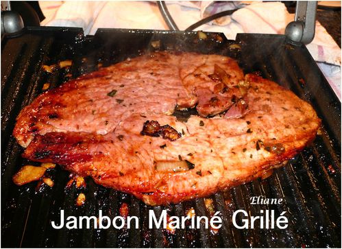 Jambon mariné grillé