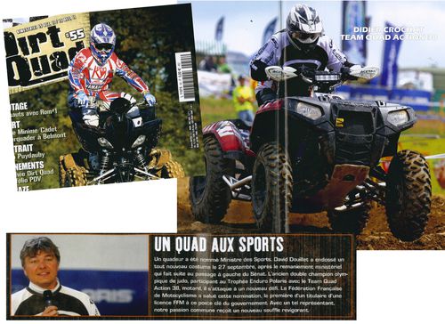 Didier pour Quad Action 38 dans DIRT QUAD Octobre 2011