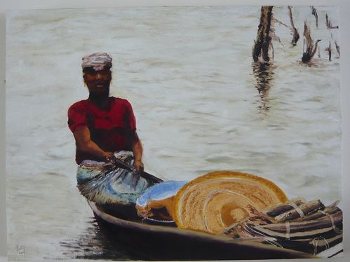 africaine en pirogue - reduc1