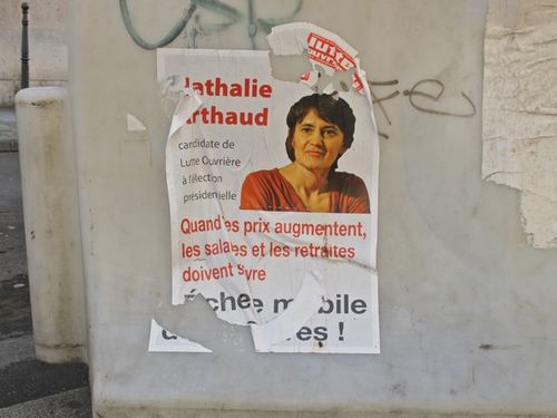 affiche présidentielle 2012 Nathalie Arthaud Lutte 6