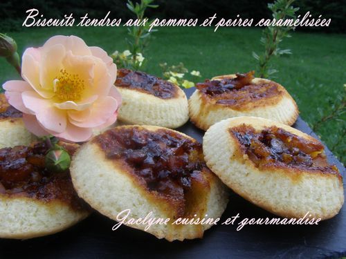 Biscuits tendres aux pommes et poires Jaclyne cuisine et gourmandise