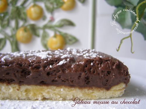 Gâteau mousse au chocolat, mascarpone Jaclyne cuisine et gourmandise