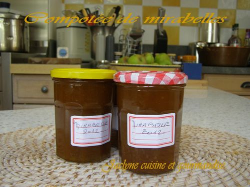 Compotée de mirabelles Jaclyne cuisine et gourmandise