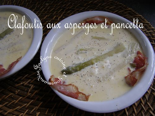 Clafoutis aux asperges & pancetta Jaclyne cuisine et gourmandise
