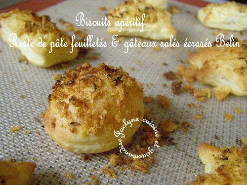 Biscuits apéritif avec un reste de pâte feuilletée et gâteaux de chez Belin Jaclyne cuisine et gourmandise