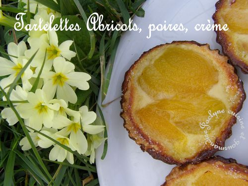 Tartelettes abricots, poires, crème Jaclyne cuisine et gourmandise