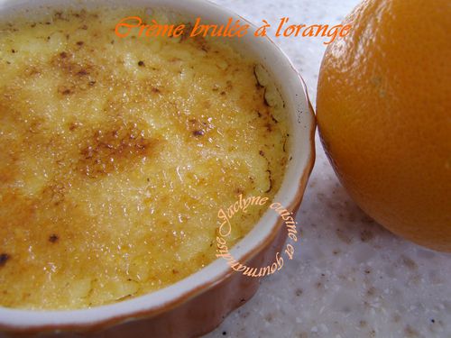 Crème brûlée à l'orange Jaclyne cuisine et gourmandise