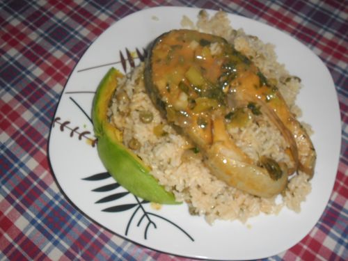 poisson coco et moro de guandules con coco