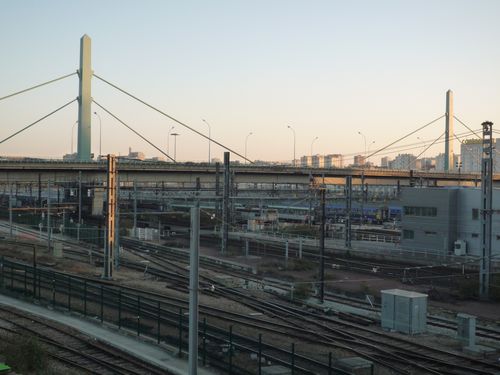 Paysage ferroviaire aux environs de la gare d'Asterlitz et
