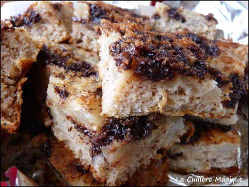 Moelleux poires pralin pépites choco