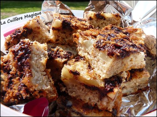 Moelleux poires pralin pépites choco