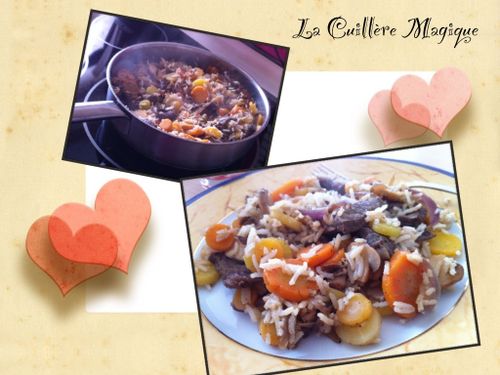 Sauté de boeuf au riz et carottes mai 2012