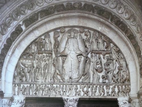 Autun cathédrale Saint Lazare tympan du portail principal