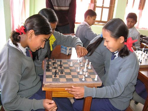 Bhaktapur - enseignement des échecs