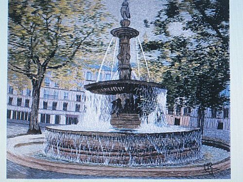 création de mikémac-peinture à l'aiguille